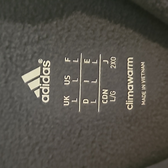 NWT gray and white Adidas Climawarm hoodie with "EXOS" embroidered size large - Picture 2 of 6